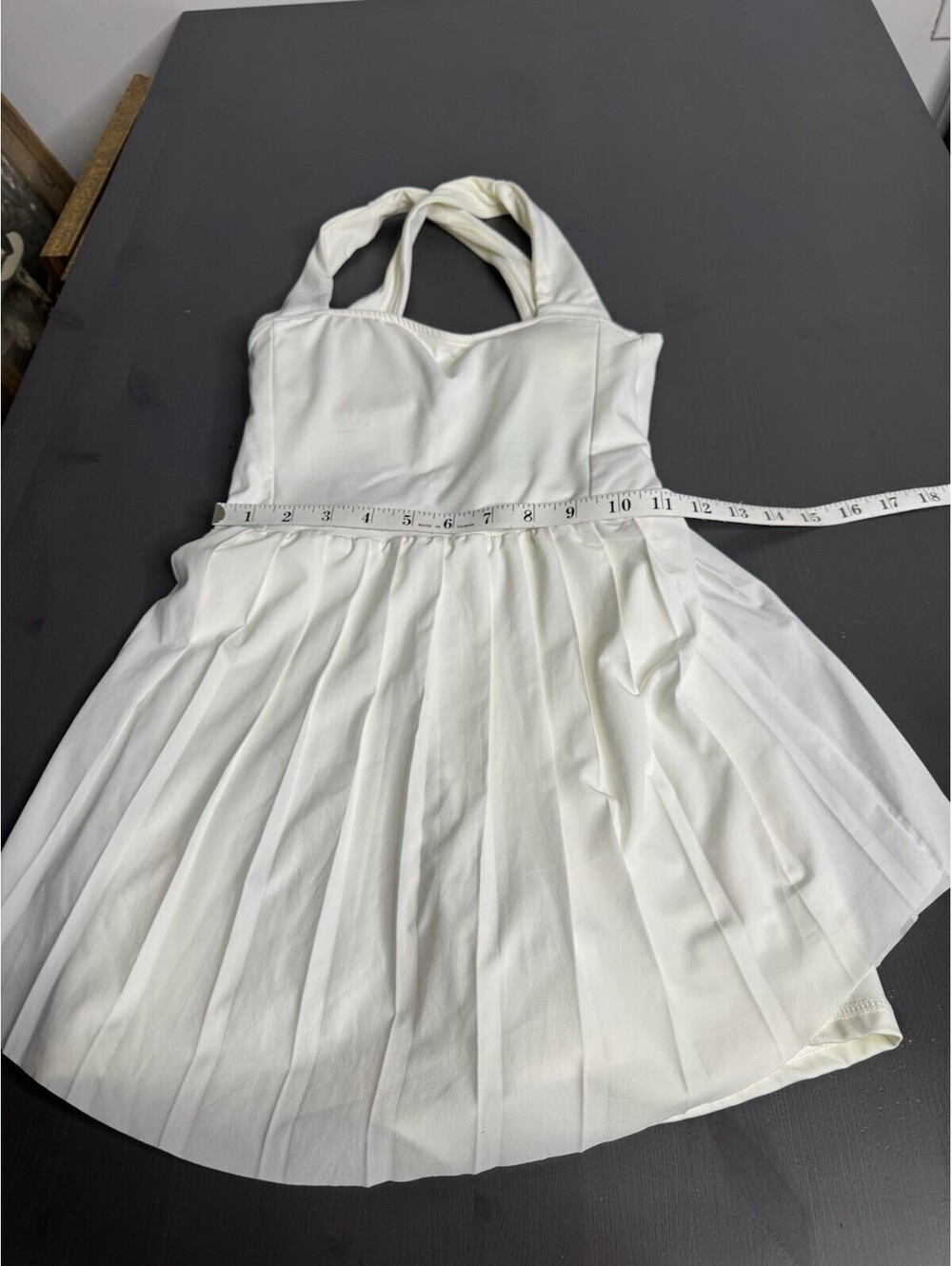 Women’s Varley Carina Dress in White Athletic Shorts - Picture 8 of 9